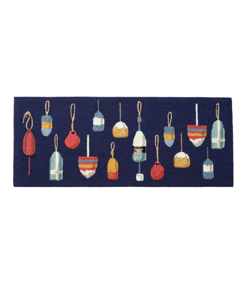 L.L.Bean Indoor/Outdoor Vacationland Runner, Buoys HOME GOODS