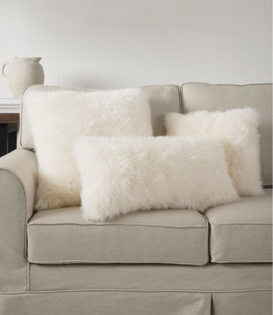 L.L.Bean Sheepskin Throw Pillow, 14" x 14" HOME GOODS