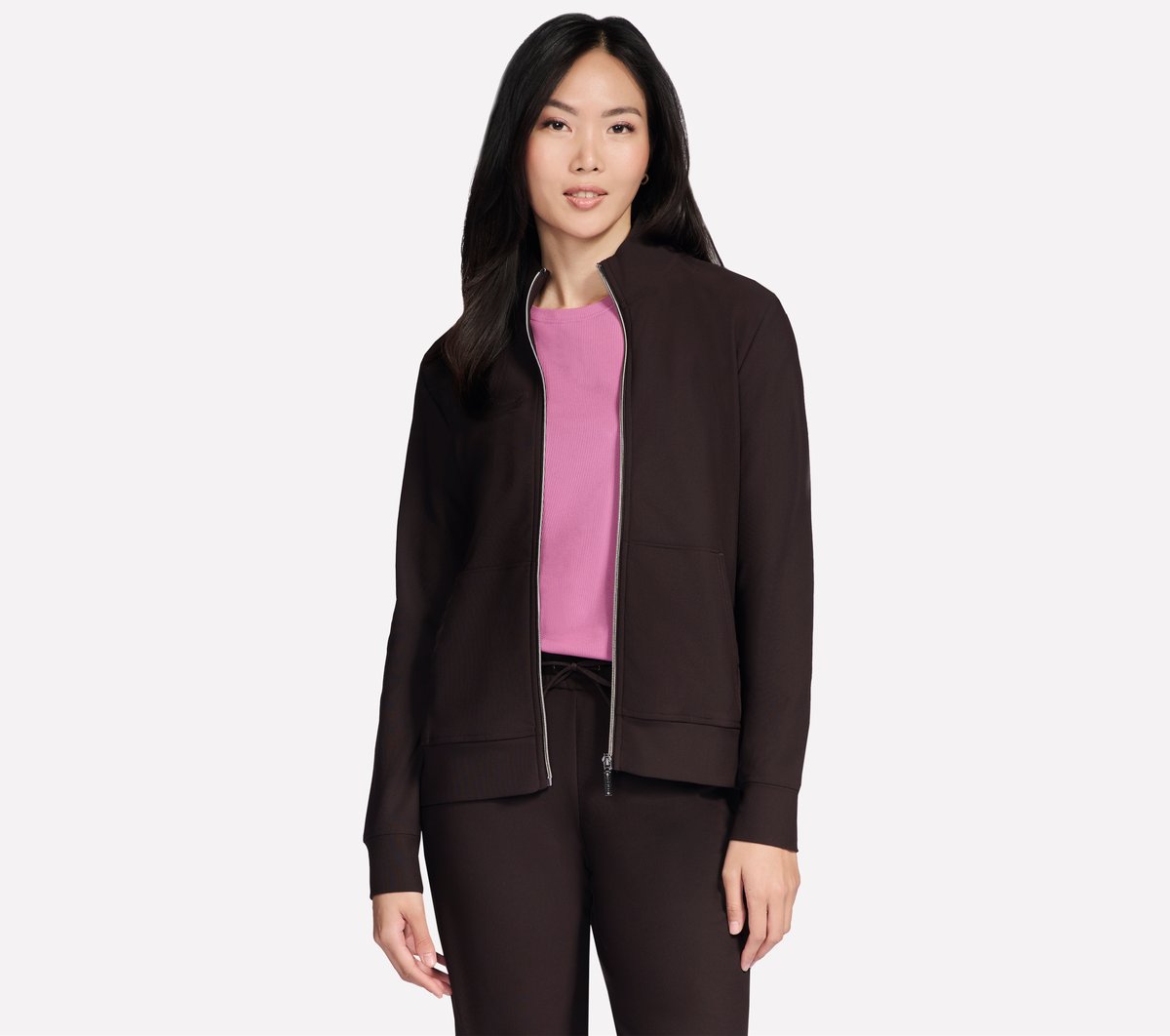 GO Luxe Rib Everyday Full Zip Jacket | Skechers for sale