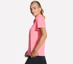 GO GOLF Short Sleeve Birdie Zip Front Polo | Skechers for sale