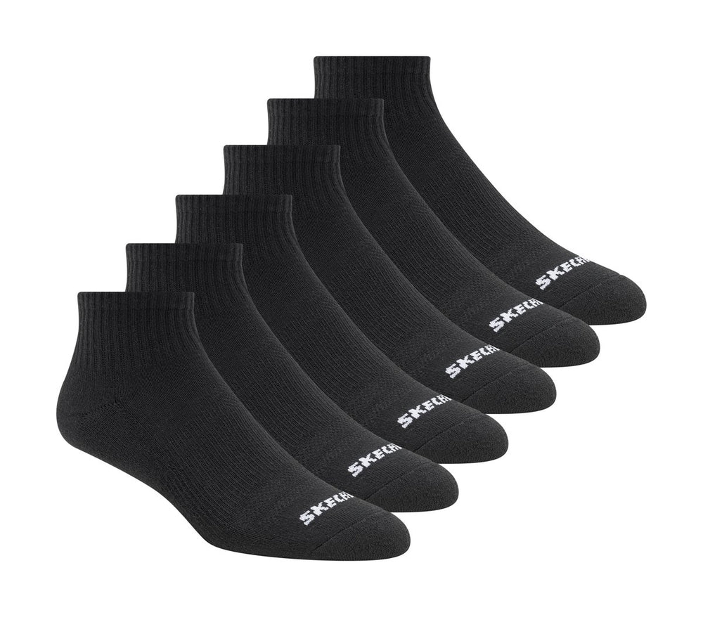 6 Pack Core Quarter Medium Socks | Skechers US